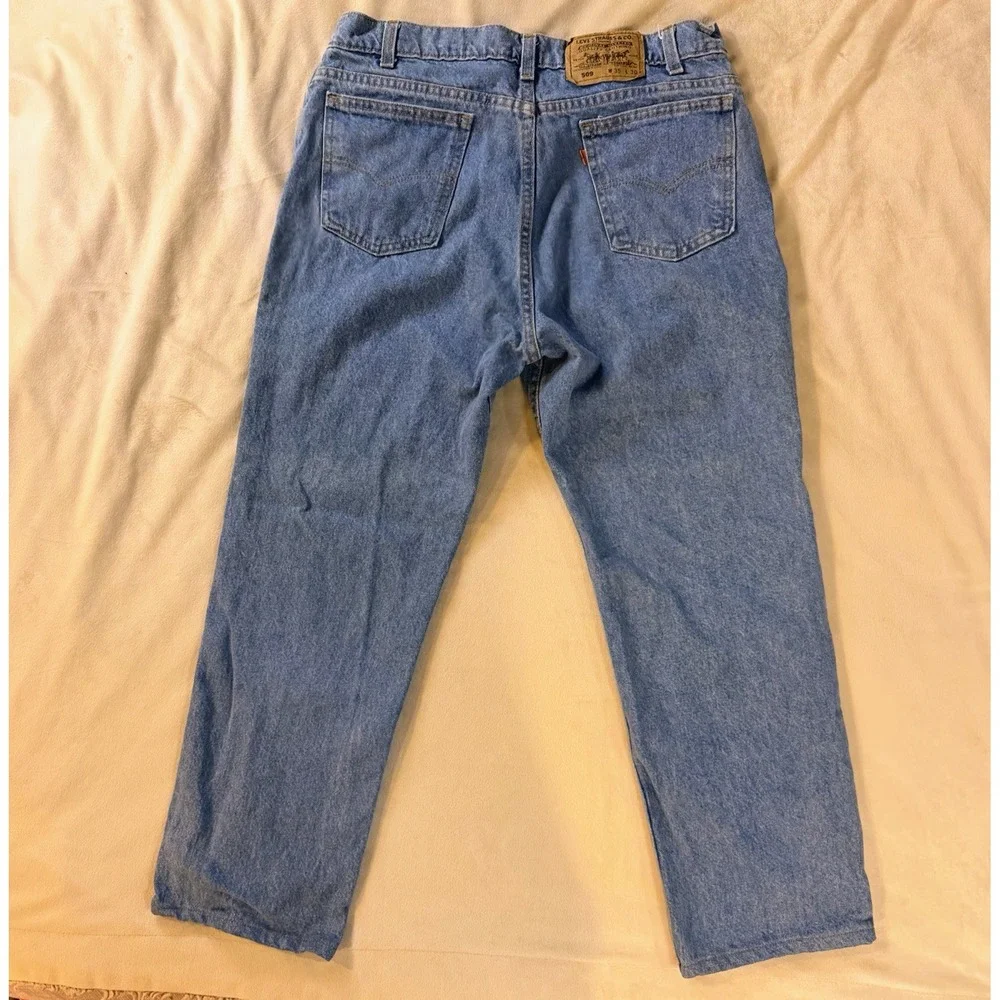 Levi's 509 Jeans Men's 35x30 Made in USA Vintage 90s Stonewash Denim Tapered
